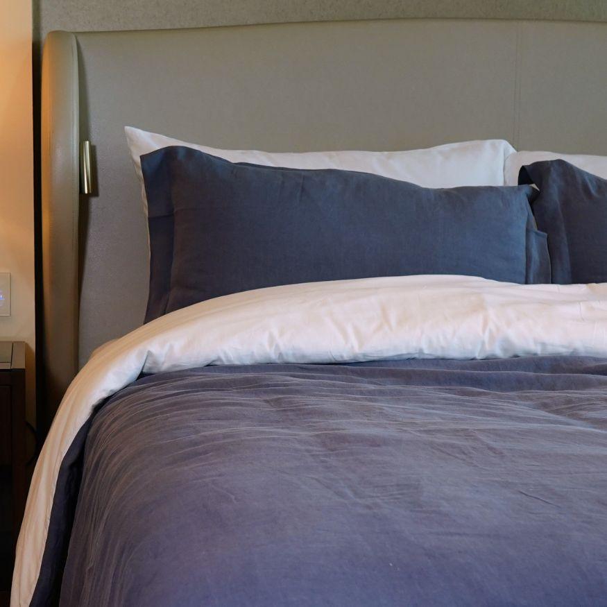 100% European Flax Linen with Cotton Sateen