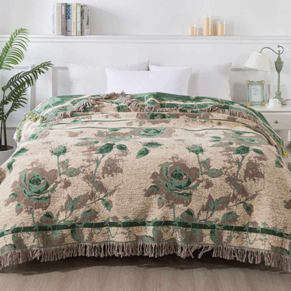 Rosewood Grace Throw Cotton Blanket