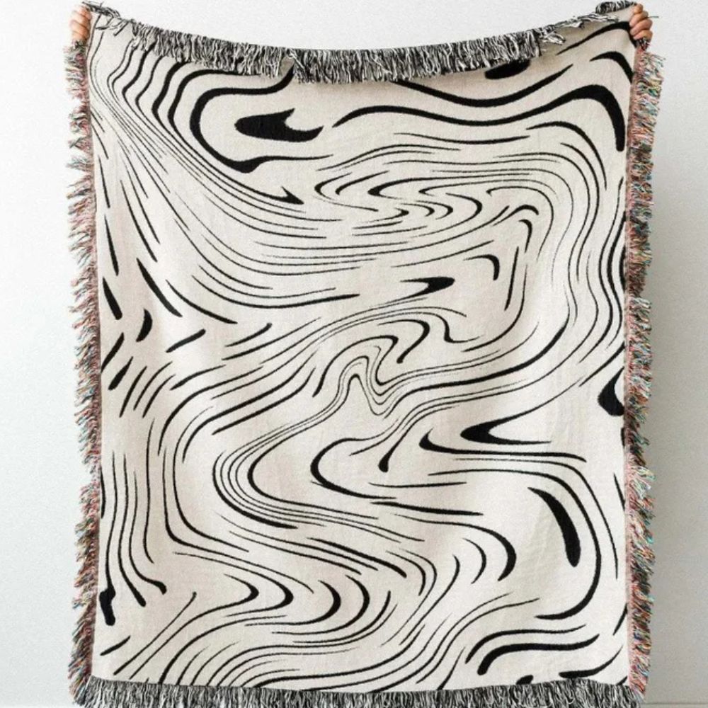 Marble Woven Throw Blanket