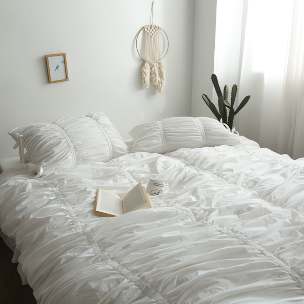 Princess Amara Ruffled Lace Bedding | 4pcs Set