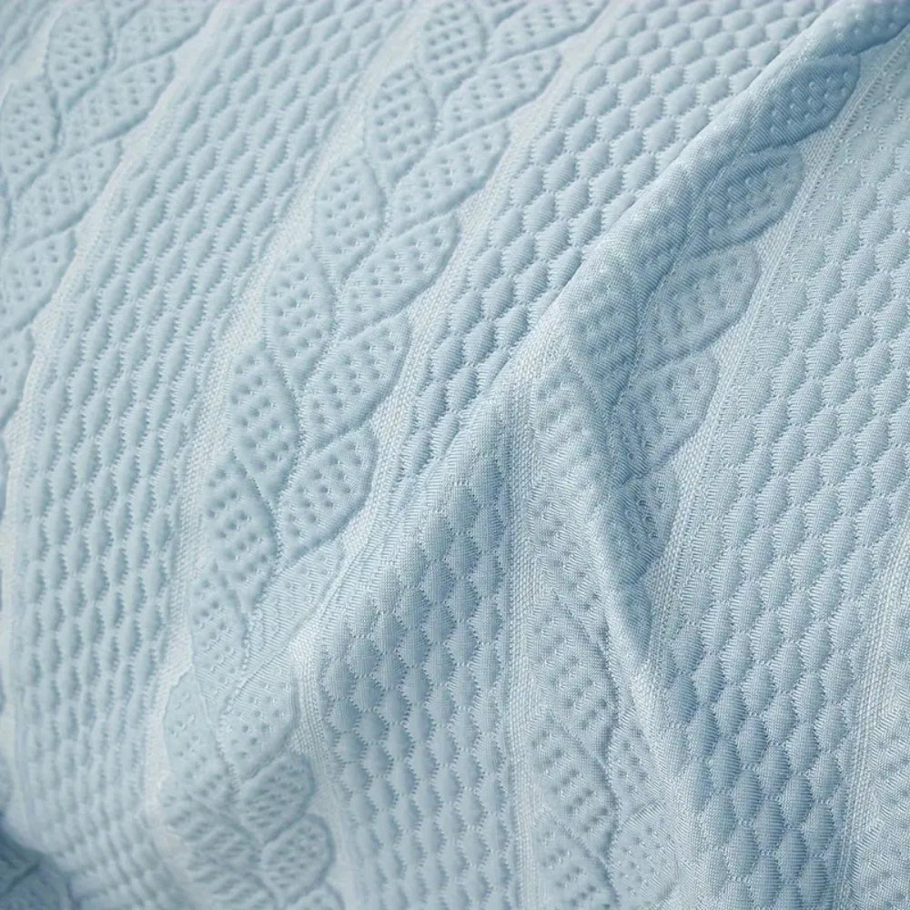 Tranquil Plush Leaf Sofa Cover