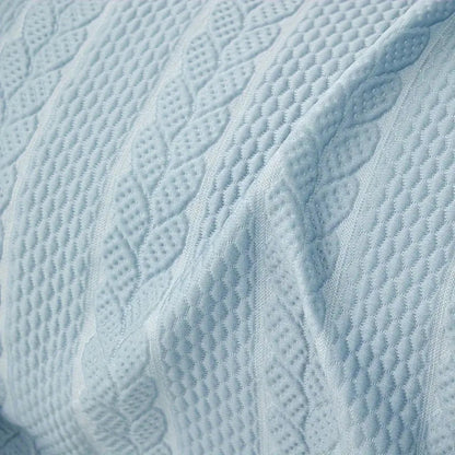 Tranquil Plush Leaf Sofa Cover