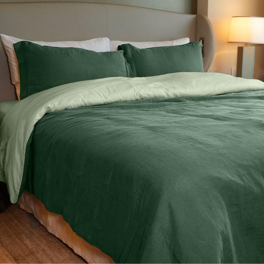 100% European Flax Linen with Cotton Sateen