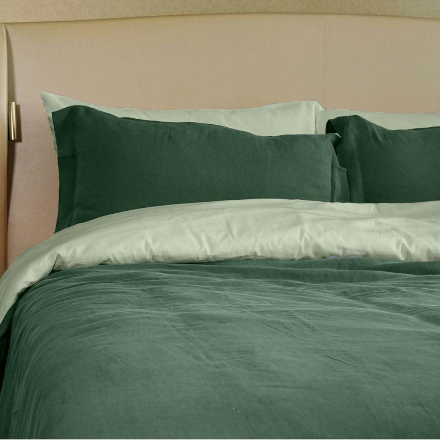 100% European Flax Linen with Cotton Sateen