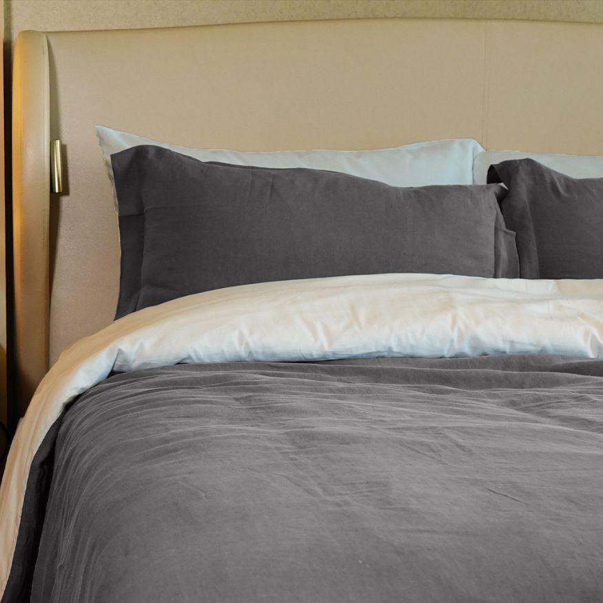 100% European Flax Linen with Cotton Sateen