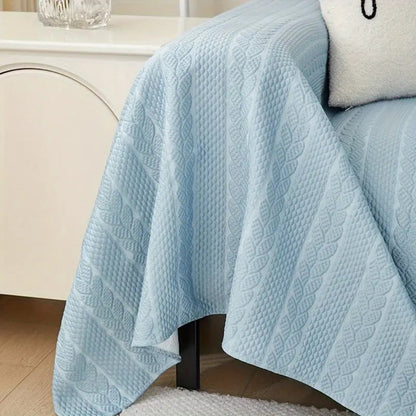 Tranquil Plush Leaf Sofa Cover