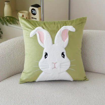 Appliqué Easter Bunny Cushion Cover
