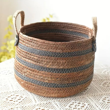 Eco Straw Woven Storage Basket