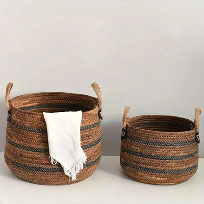 Eco Straw Woven Storage Basket